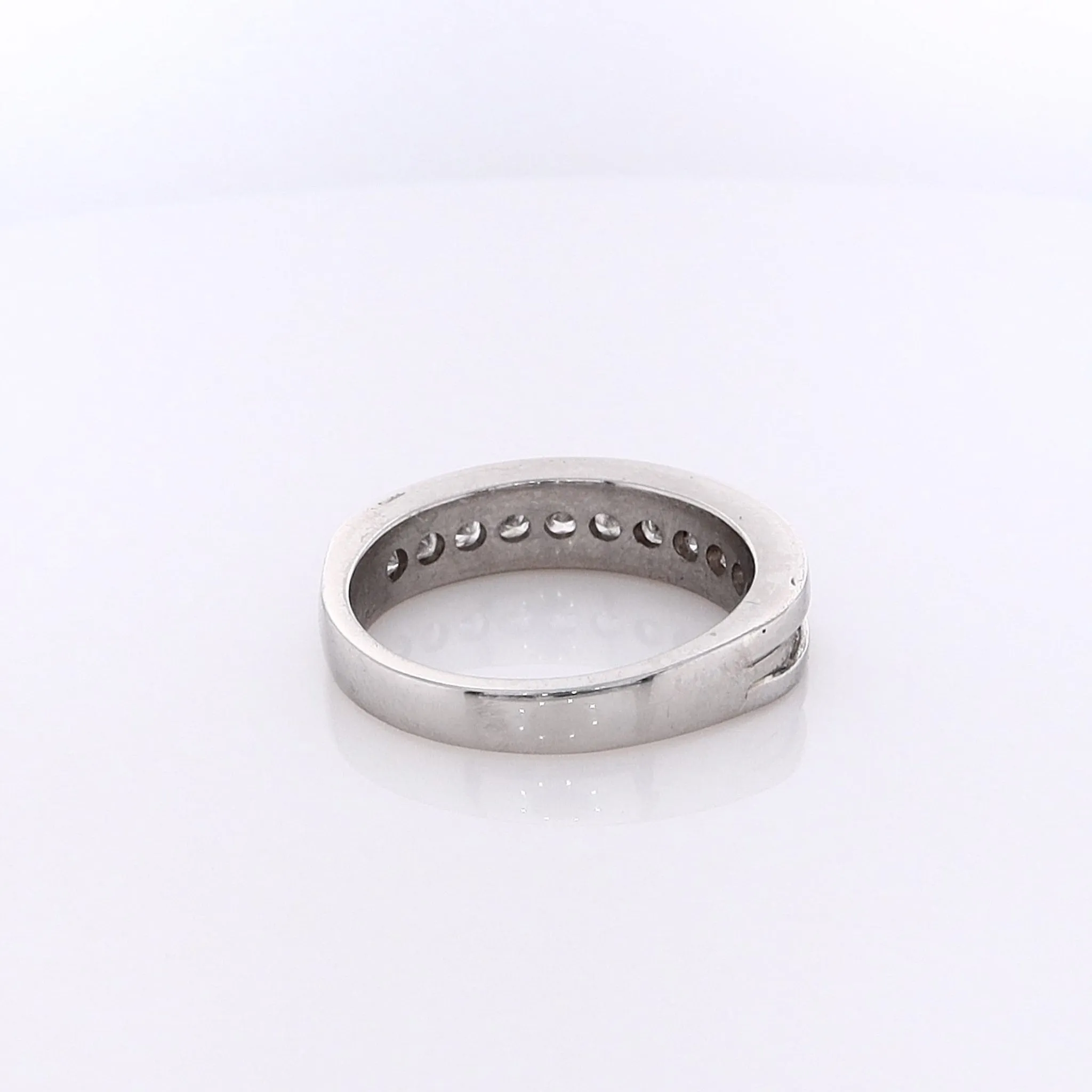 Estate Platinum Channel Set Diamond Wedding Band