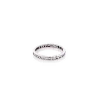 Estate Platinum Eternity Channel Set Diamond Wedding Band