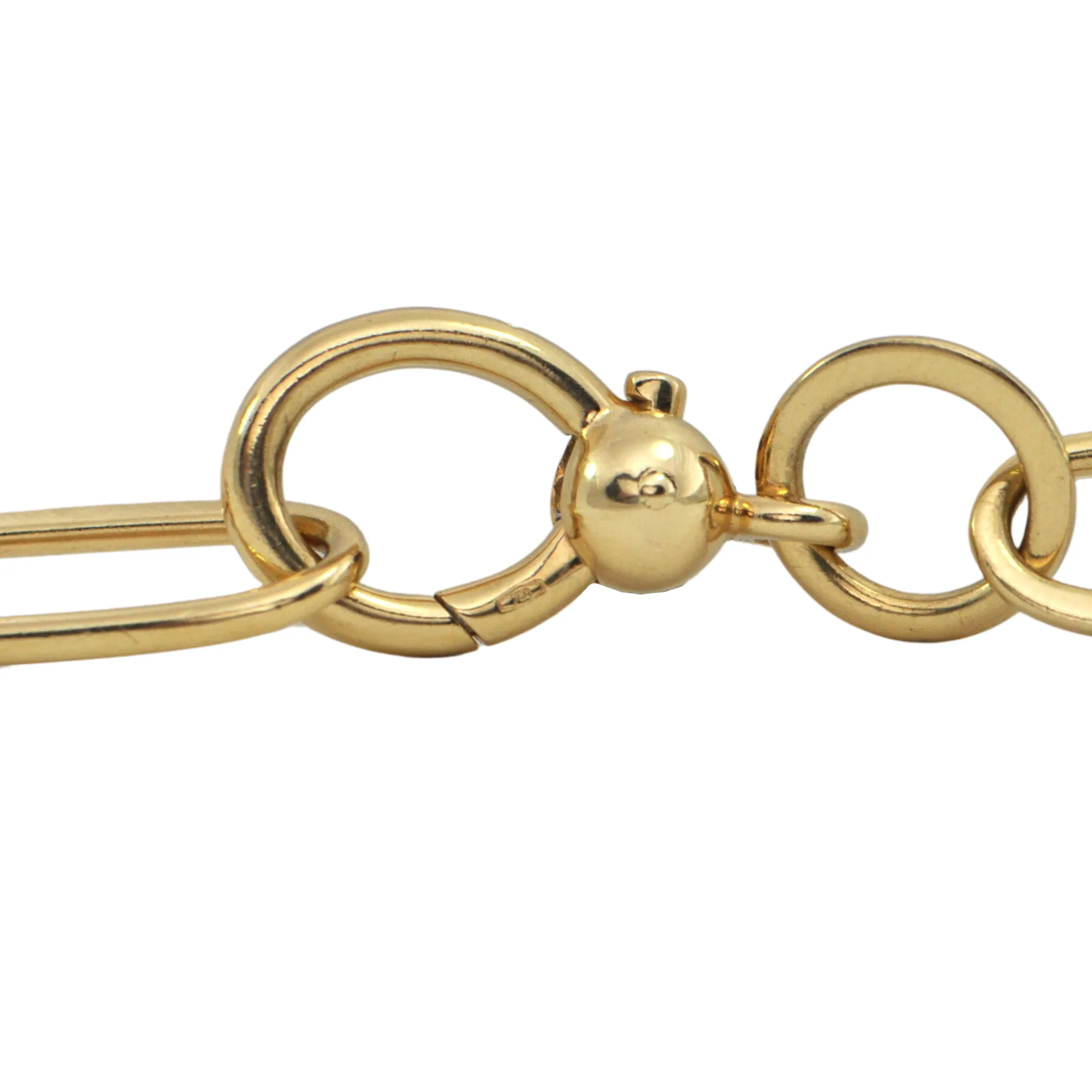 Estate 'Pomellato' 18K Gold Oval and Round Link Necklace
