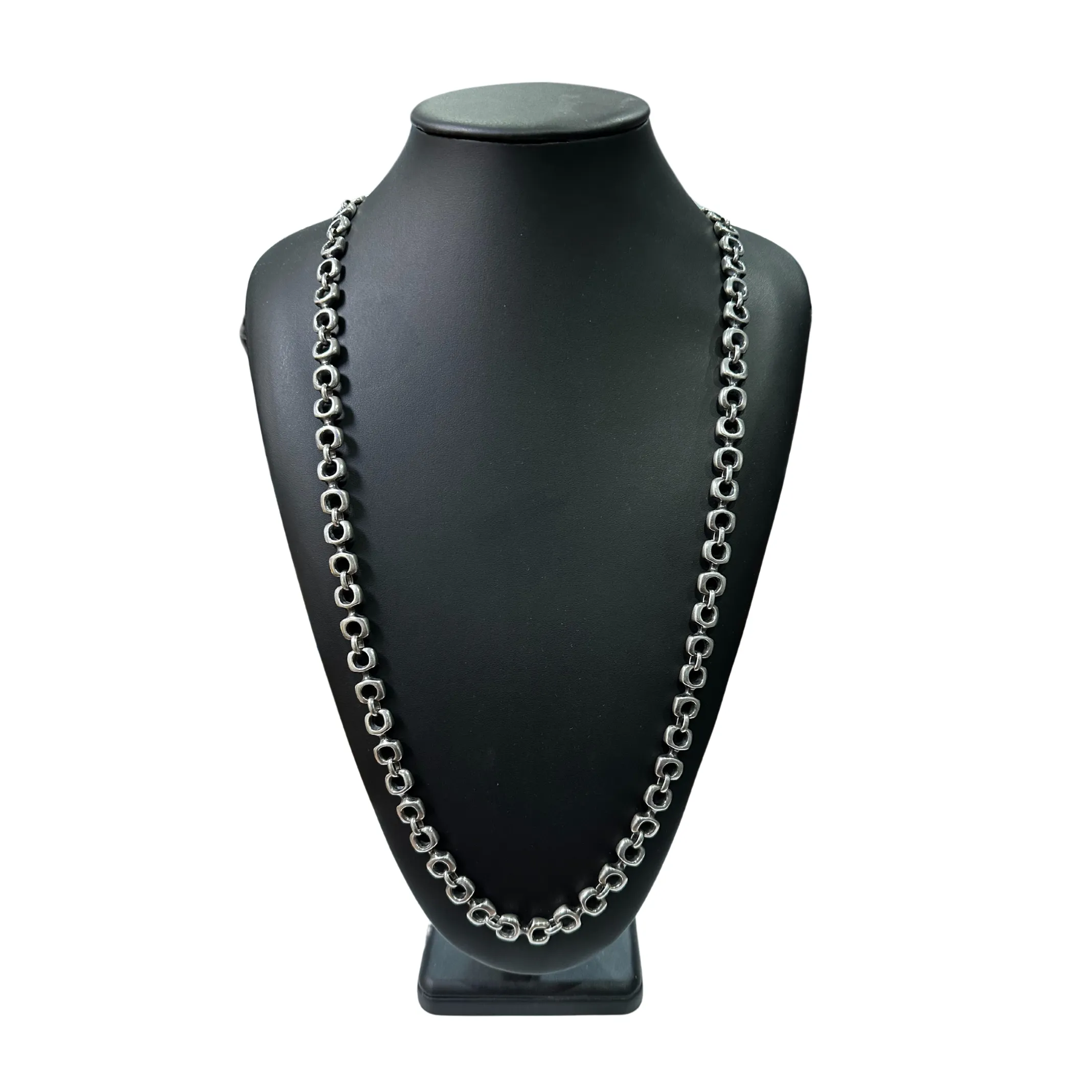 Estate Signed Walter Schluep Sterling Silver Fancy Link Necklace