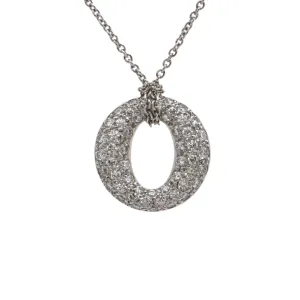 Estate Tiffany & Co. Elsa Peretti Sevillana Collection Diamond and Platinum Necklace