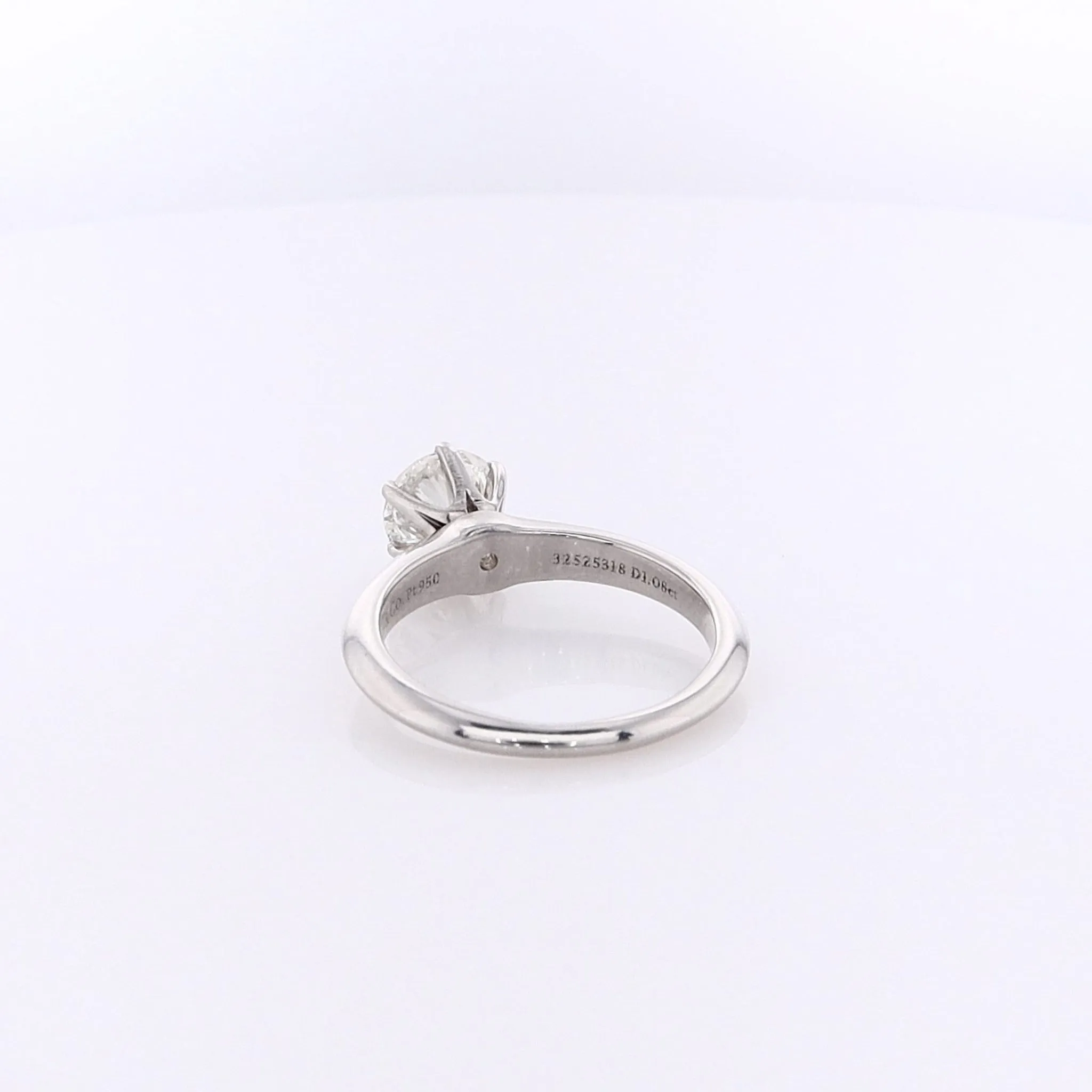 Estate Tiffany & Co Platinum Diamond Engagement Ring