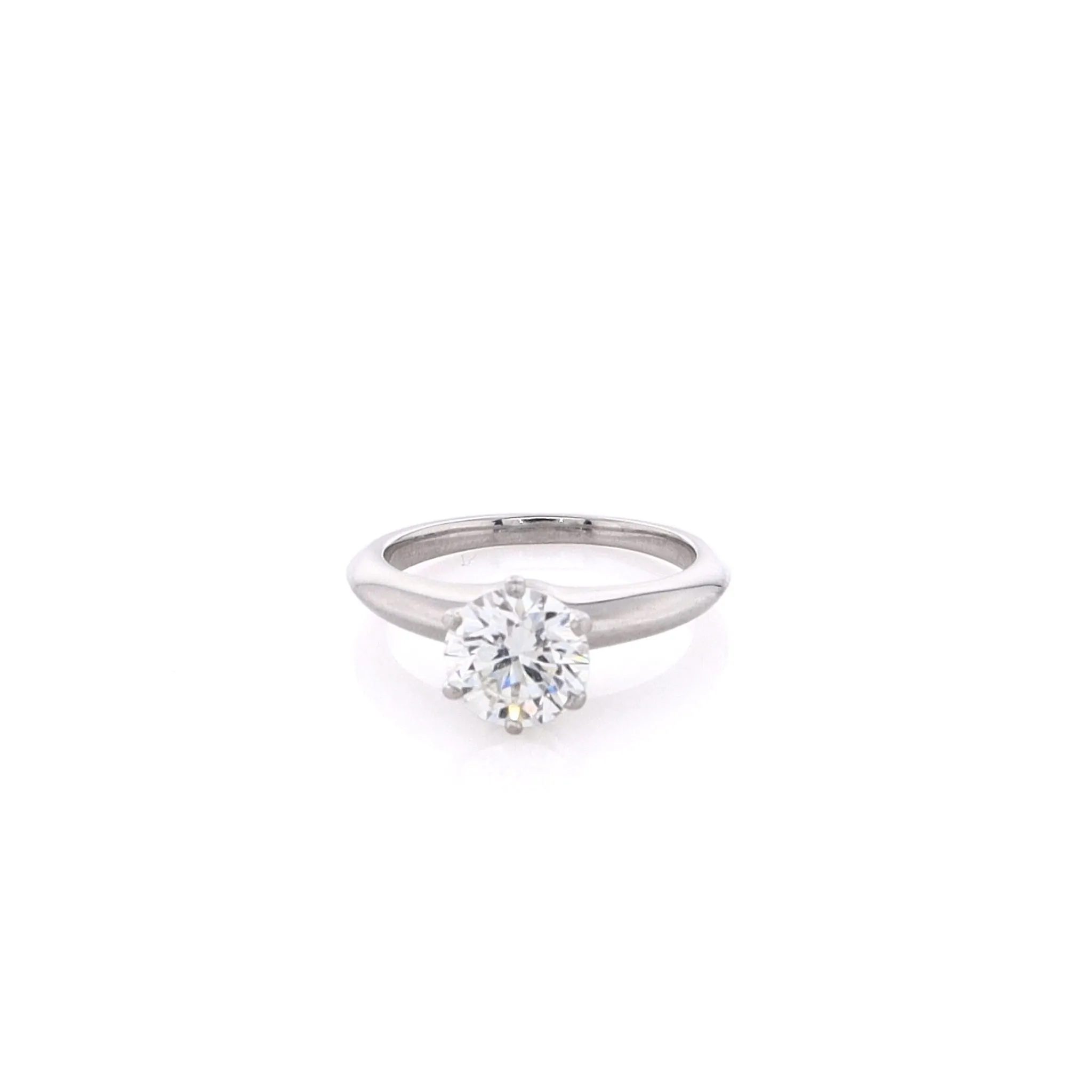 Estate Tiffany & Co Platinum Diamond Engagement Ring