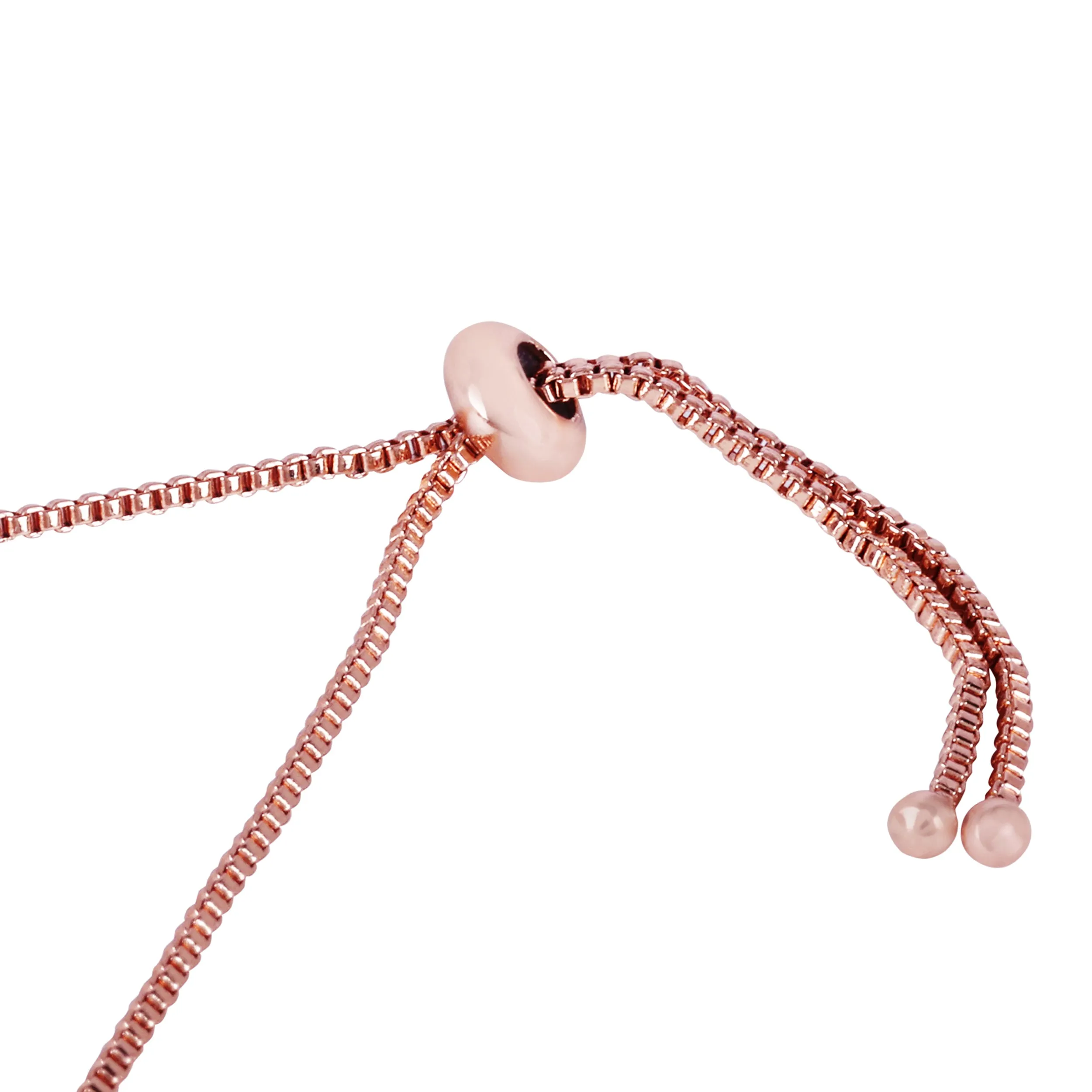 Estele Rose Collection Graceful Rose Charm Bracelet for Women|Elegant Rose Design with White American Diamonds for a Touch of Eternal Grace