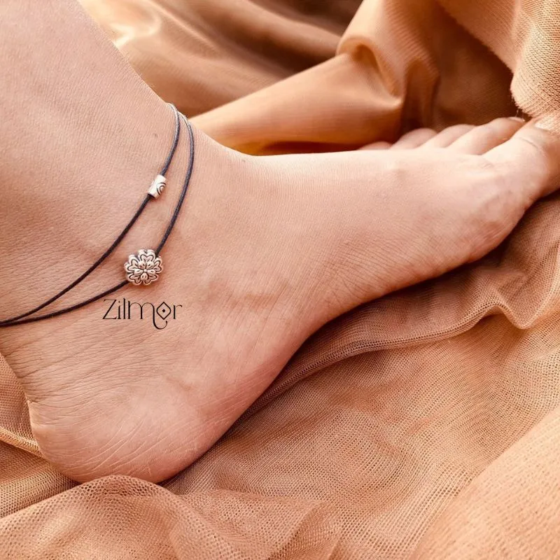 Flower and Bead charm Anklet - KY100277