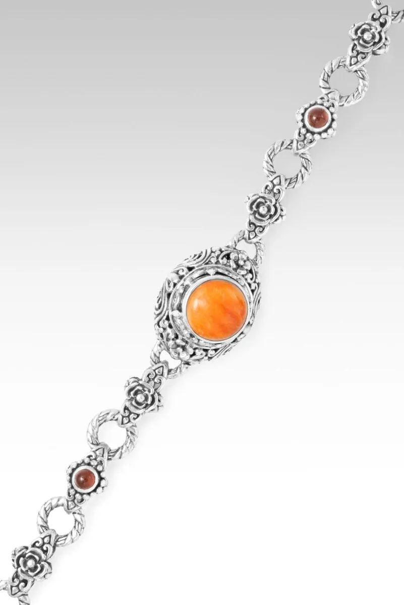 Forgiven and Free Bracelet? in Orange Spiny Oyster & Carnelian
