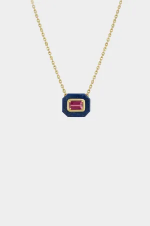 Frames Necklace, Rubellite