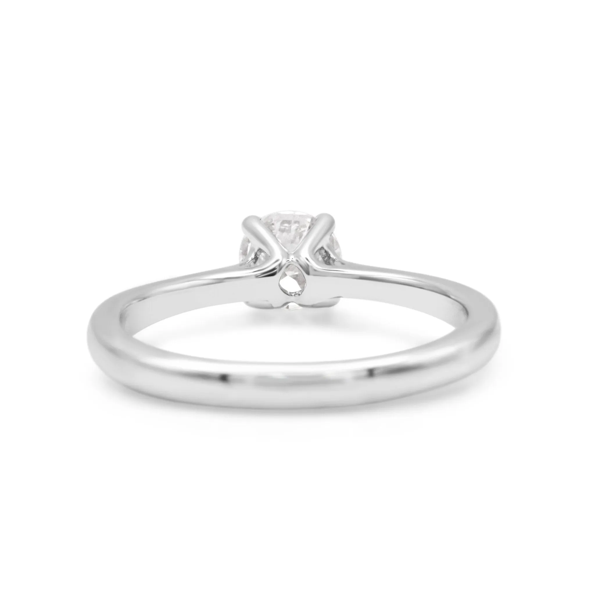 GCS Certificated Solitaire Brilliant Cut Diamond Ring - 18ct White Gold