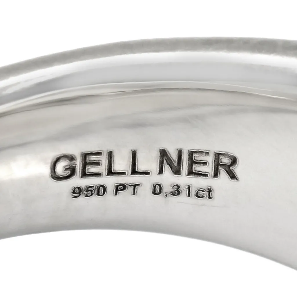 Gellner Exceptional Silver South Sea Pearl Diamond Platinum Ring