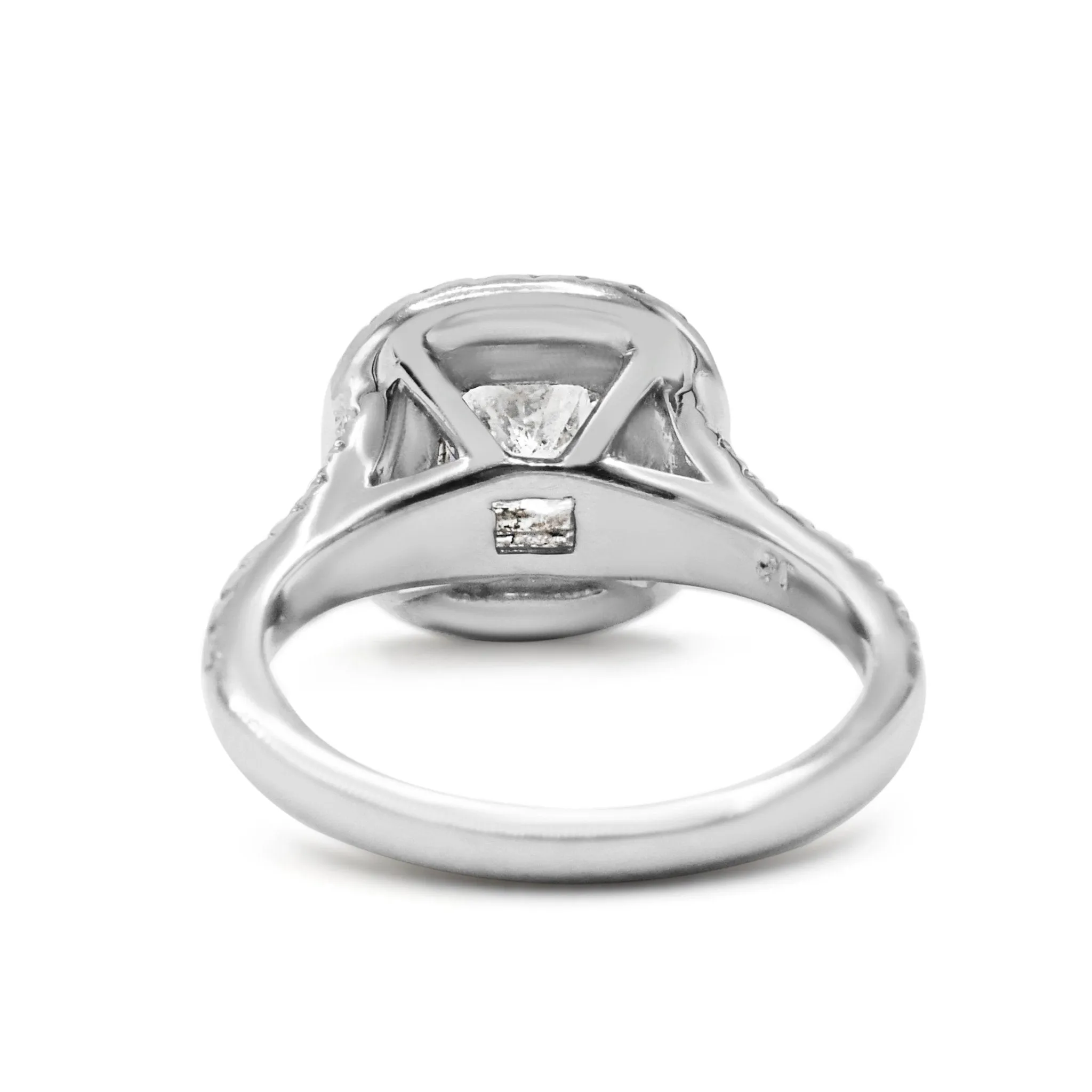 GIA Certifcated Diamond Halo Ring - Platinum