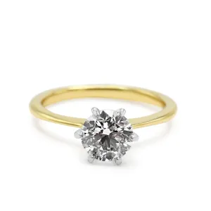 GIA Certificated Brilliant Cut Solitaire Ring