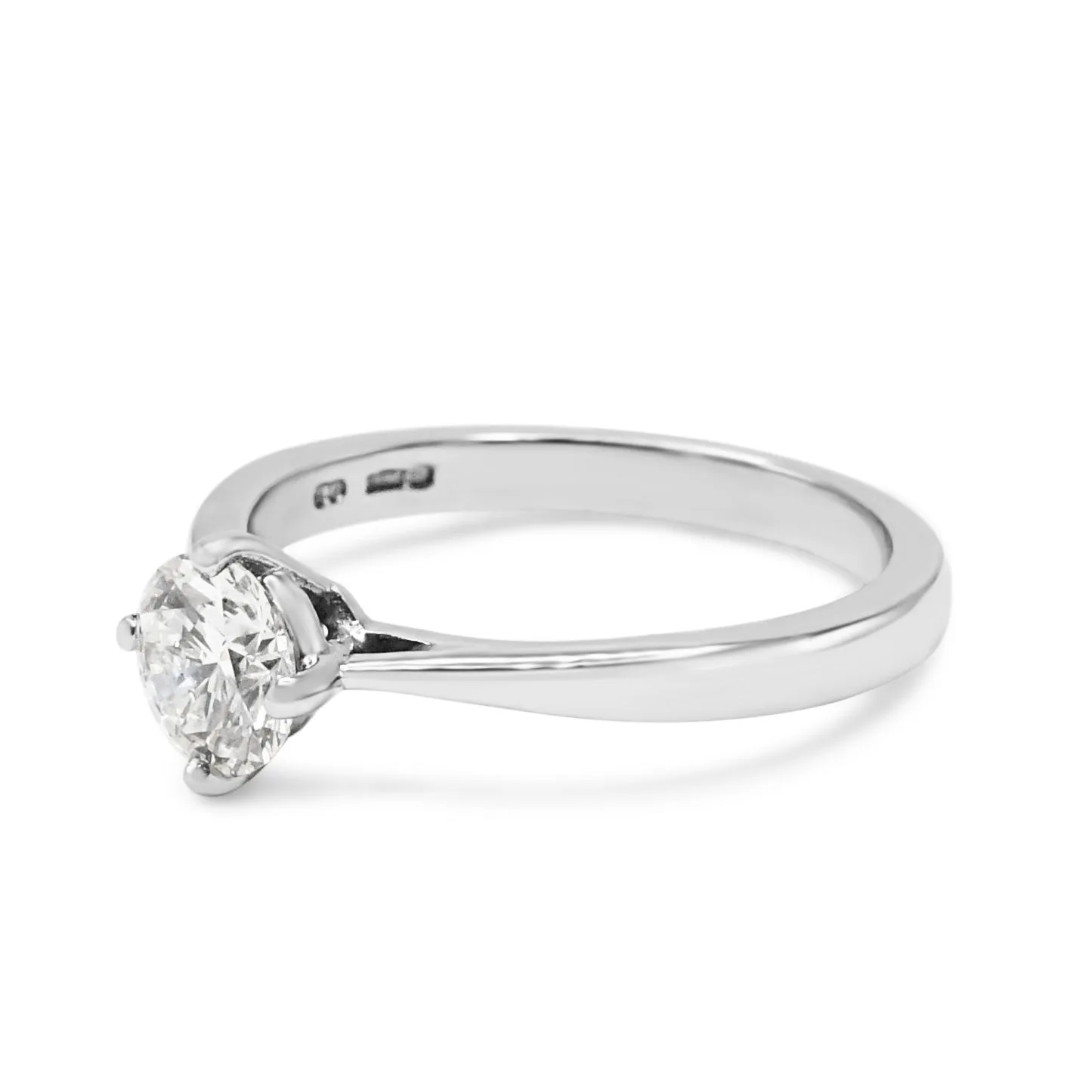 GIA Certificated Solitaire Brilliant Cut Diamond Ring- Platinum