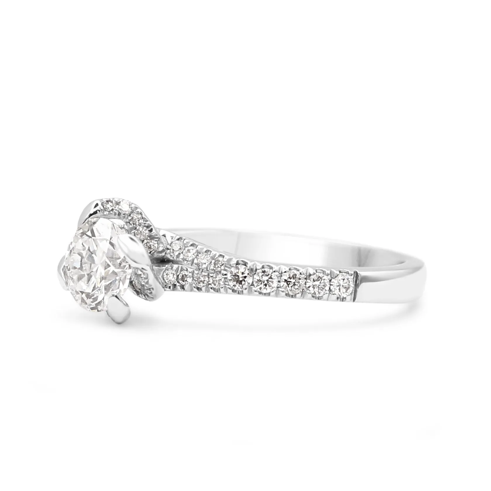 GIA Certificated Solitaire Diamond Ring 0.80cts D VS1 - Platinum