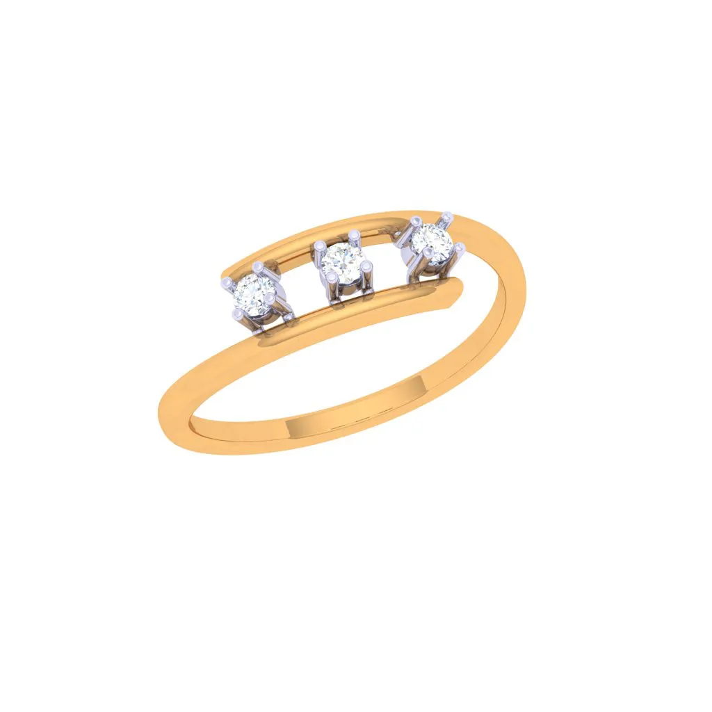 Gleaming Diamond And Gold Ring