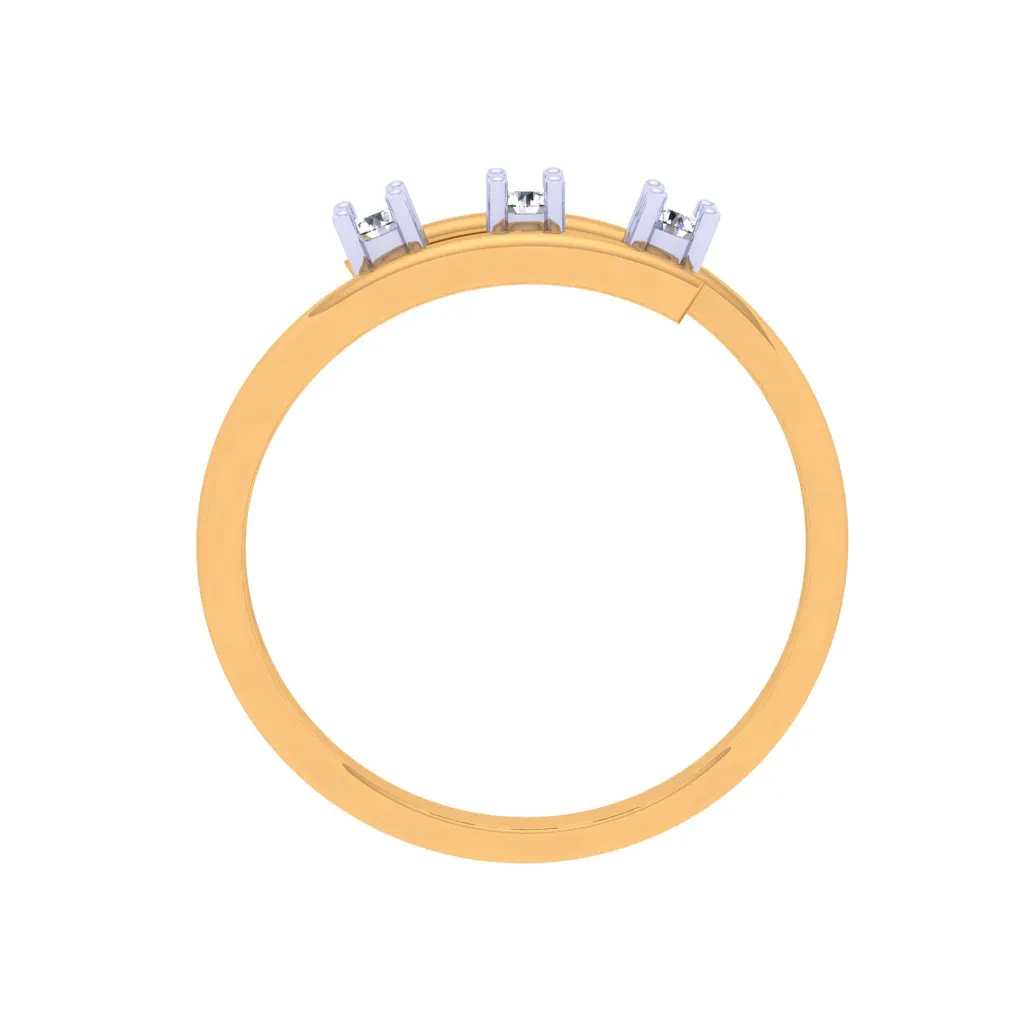 Gleaming Diamond And Gold Ring