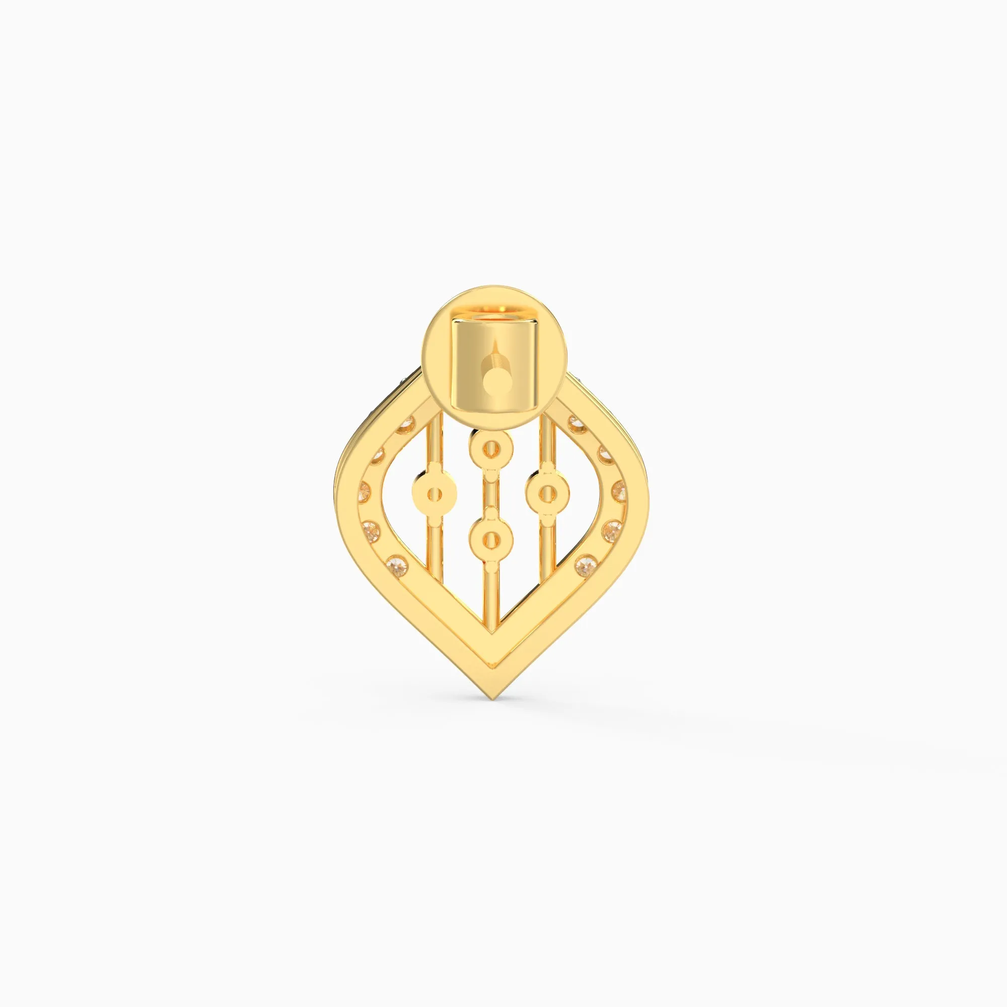 Gold Blad Diamond Earrings