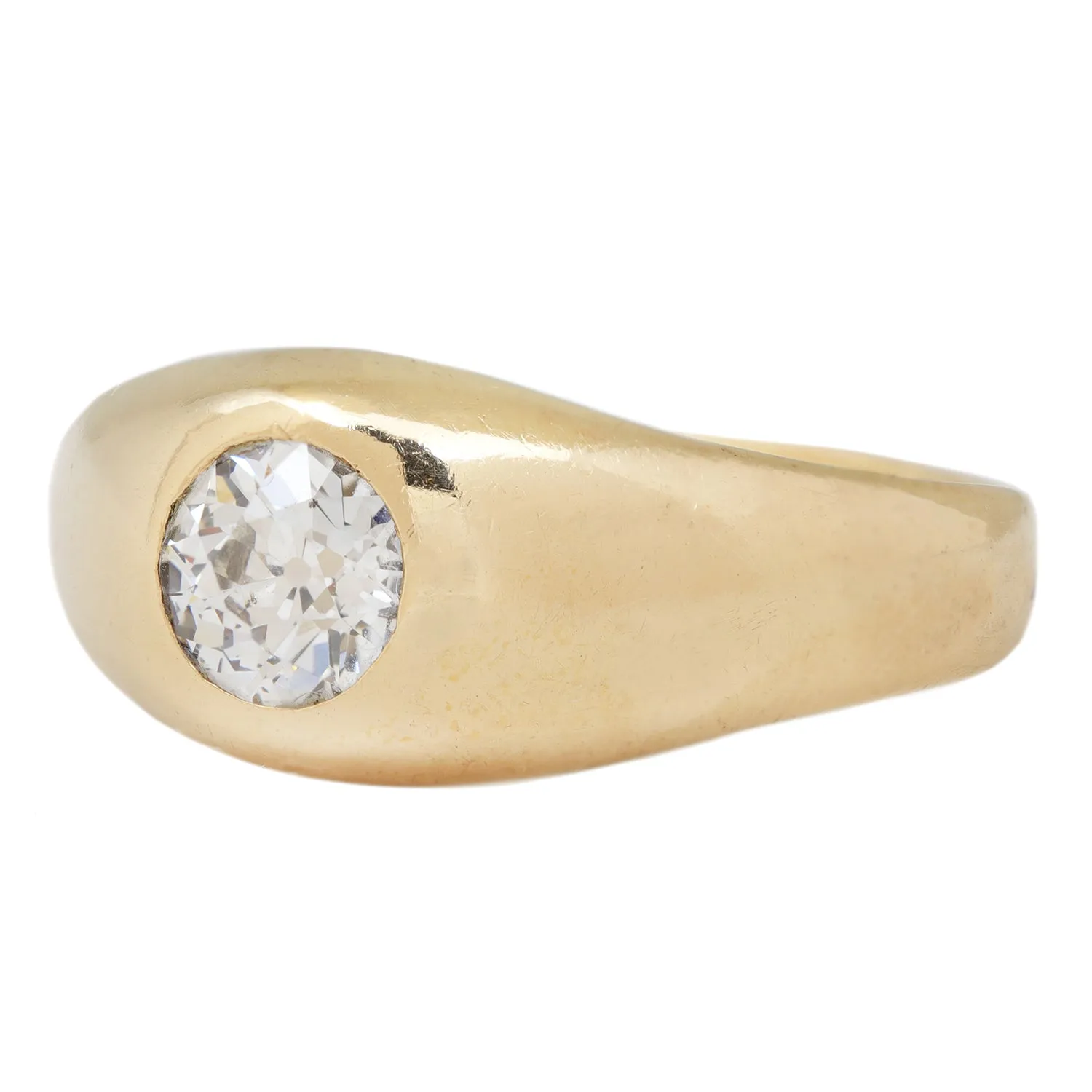 Gold Gilded Diamond Dome Ring