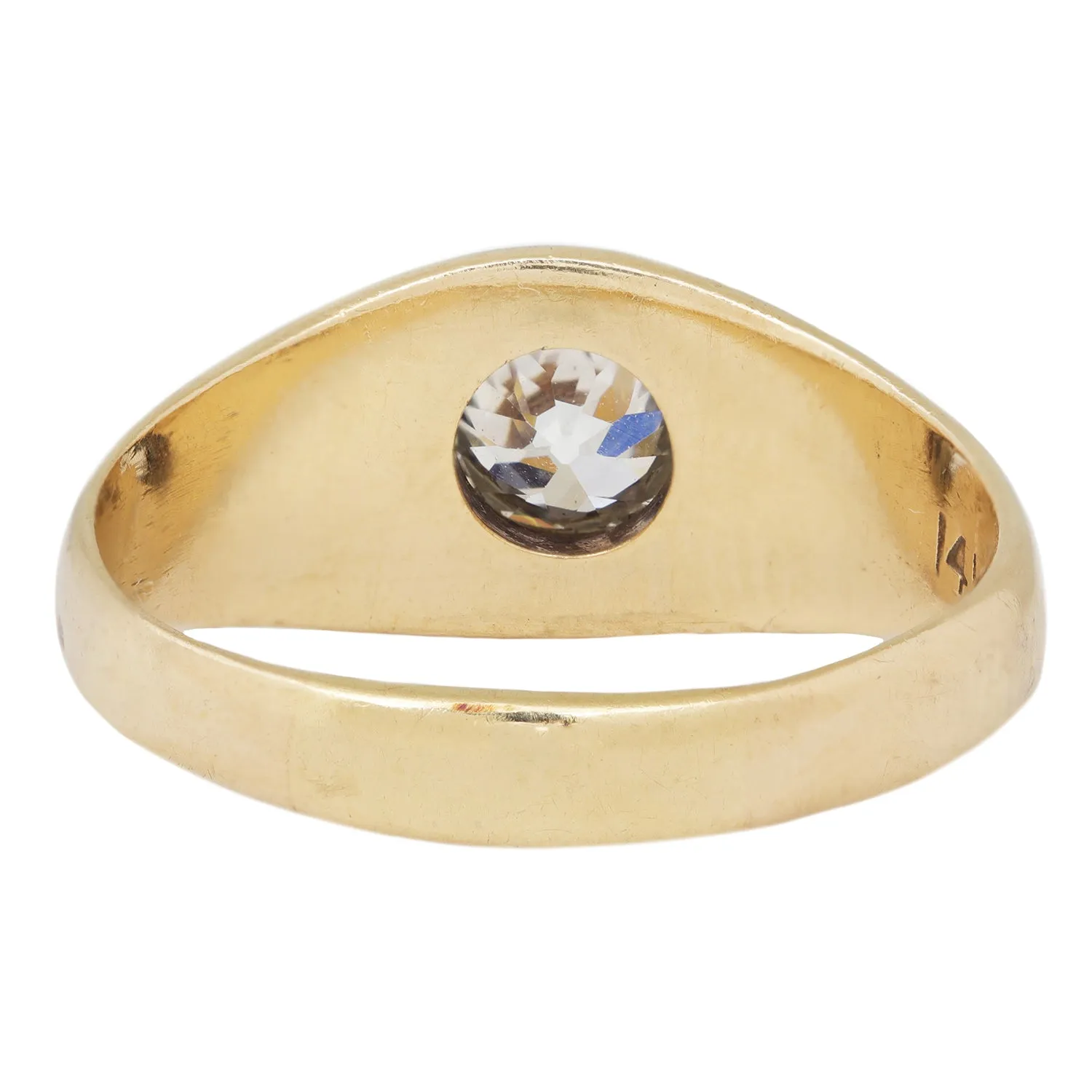 Gold Gilded Diamond Dome Ring