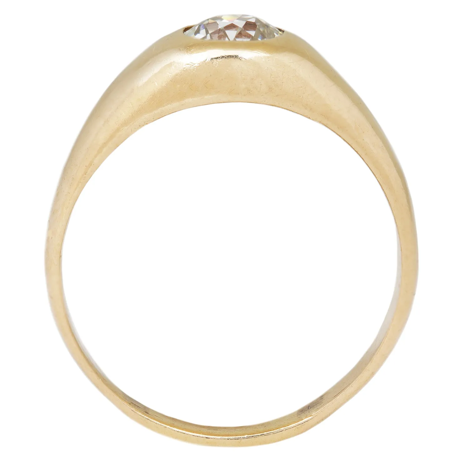 Gold Gilded Diamond Dome Ring