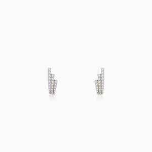 Gold Lumiere Diamond Semi Hoop Earrings