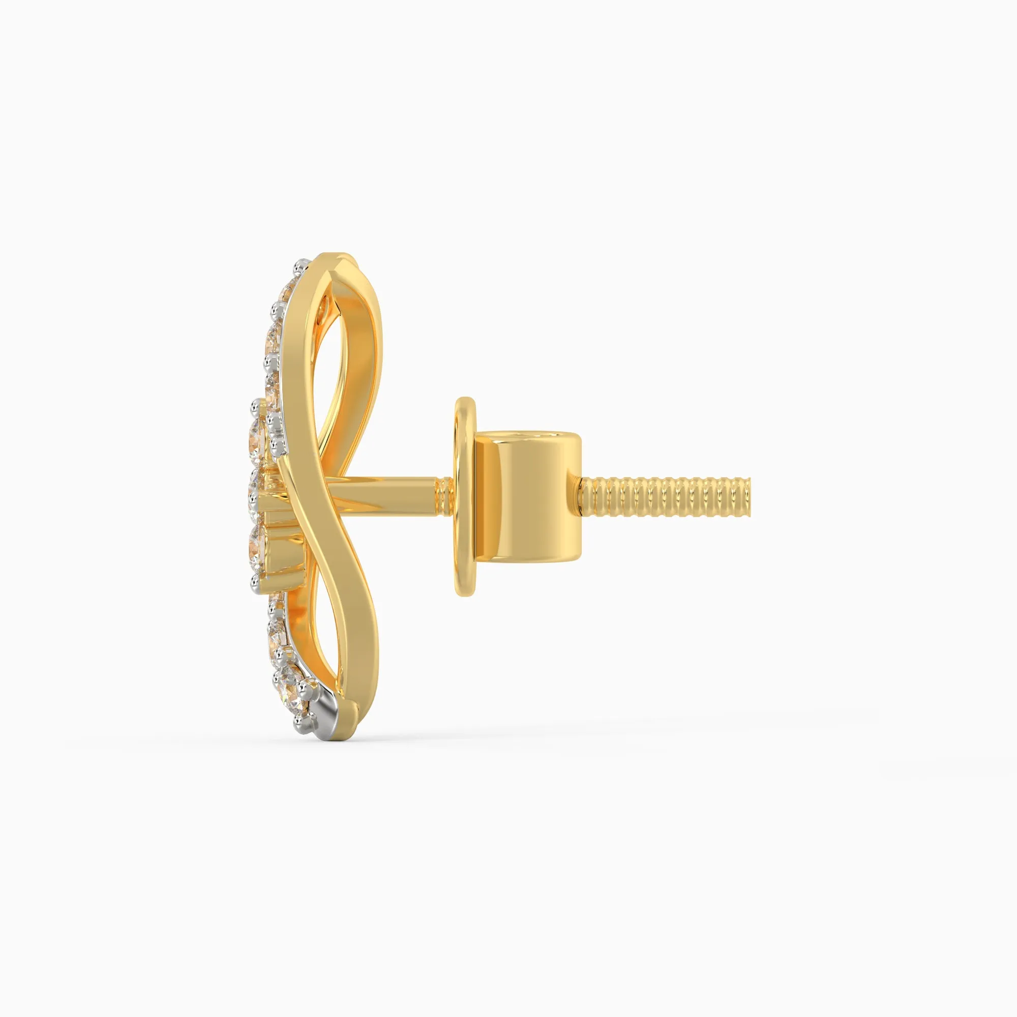 Gold Pear Elegance Diamond Earrings
