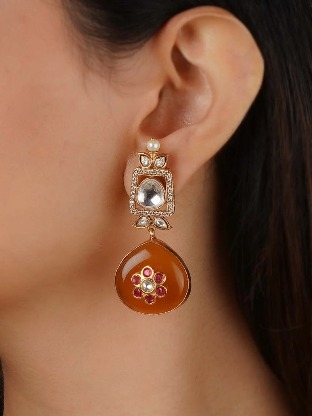 Gold Plated Contemporary Earrings - CC-EAR19