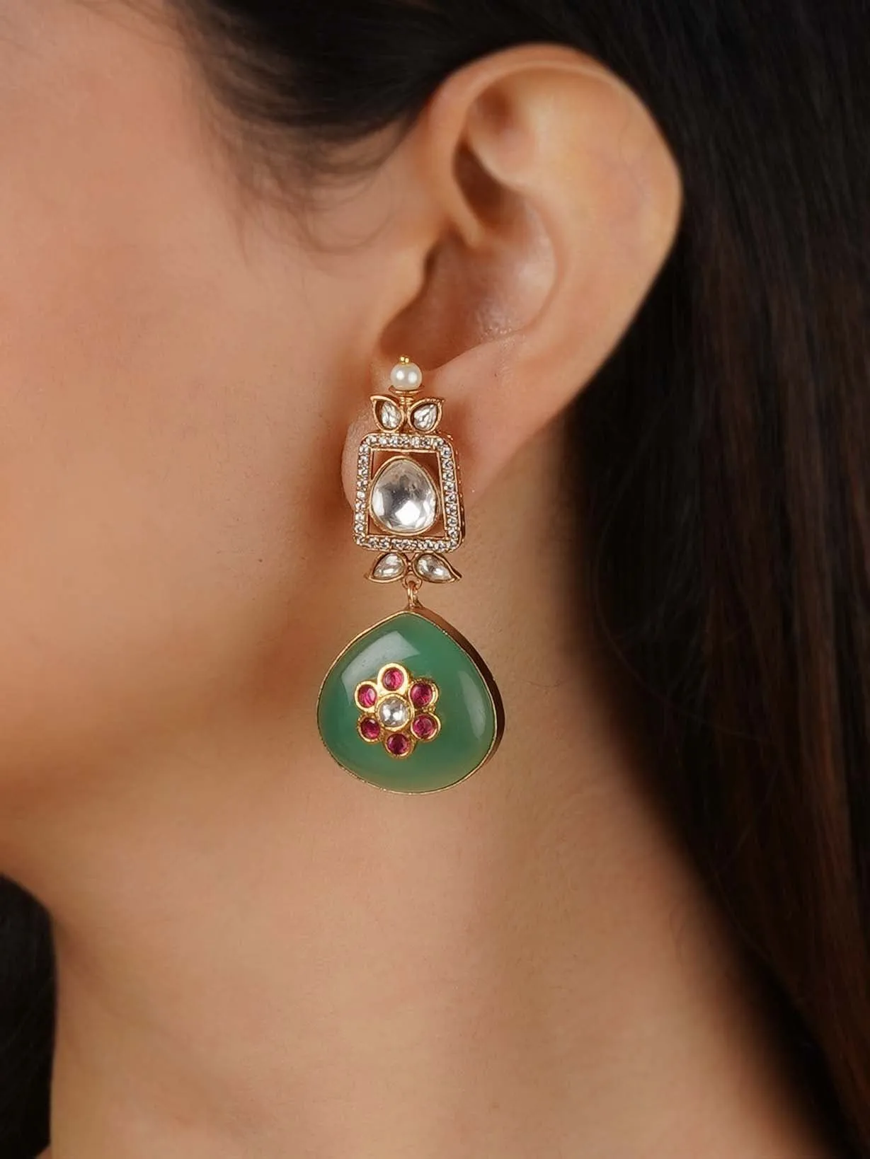 Gold Plated Contemporary Earrings - CC-EAR19