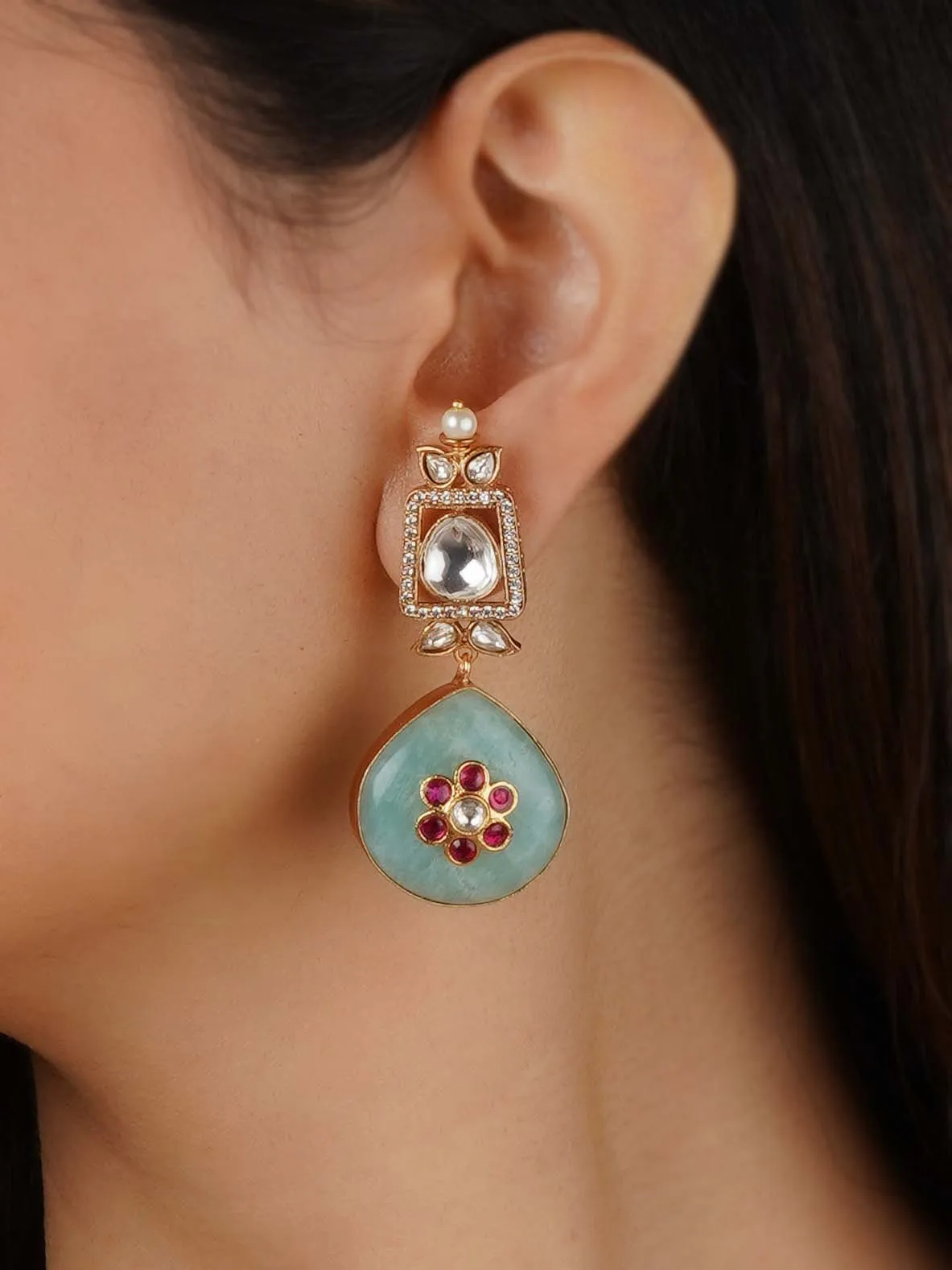 Gold Plated Contemporary Earrings - CC-EAR19
