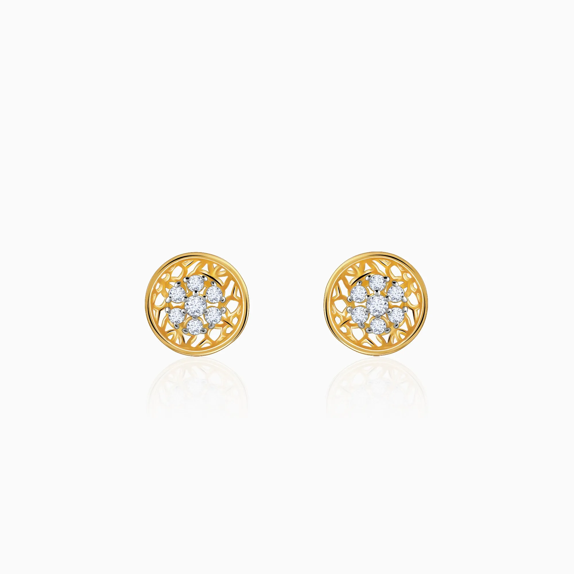 Gold Plethora Diamond Earrings