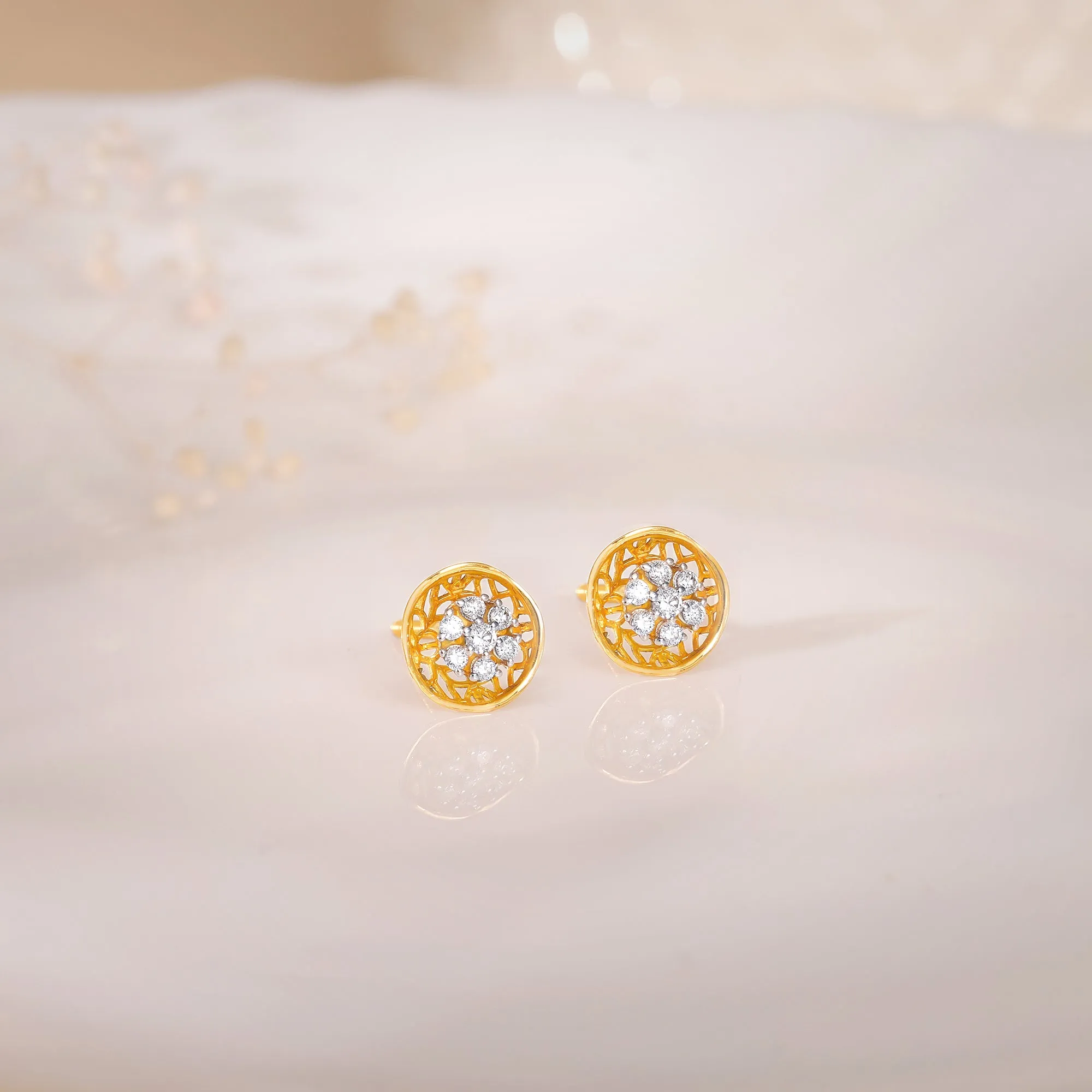 Gold Plethora Diamond Earrings