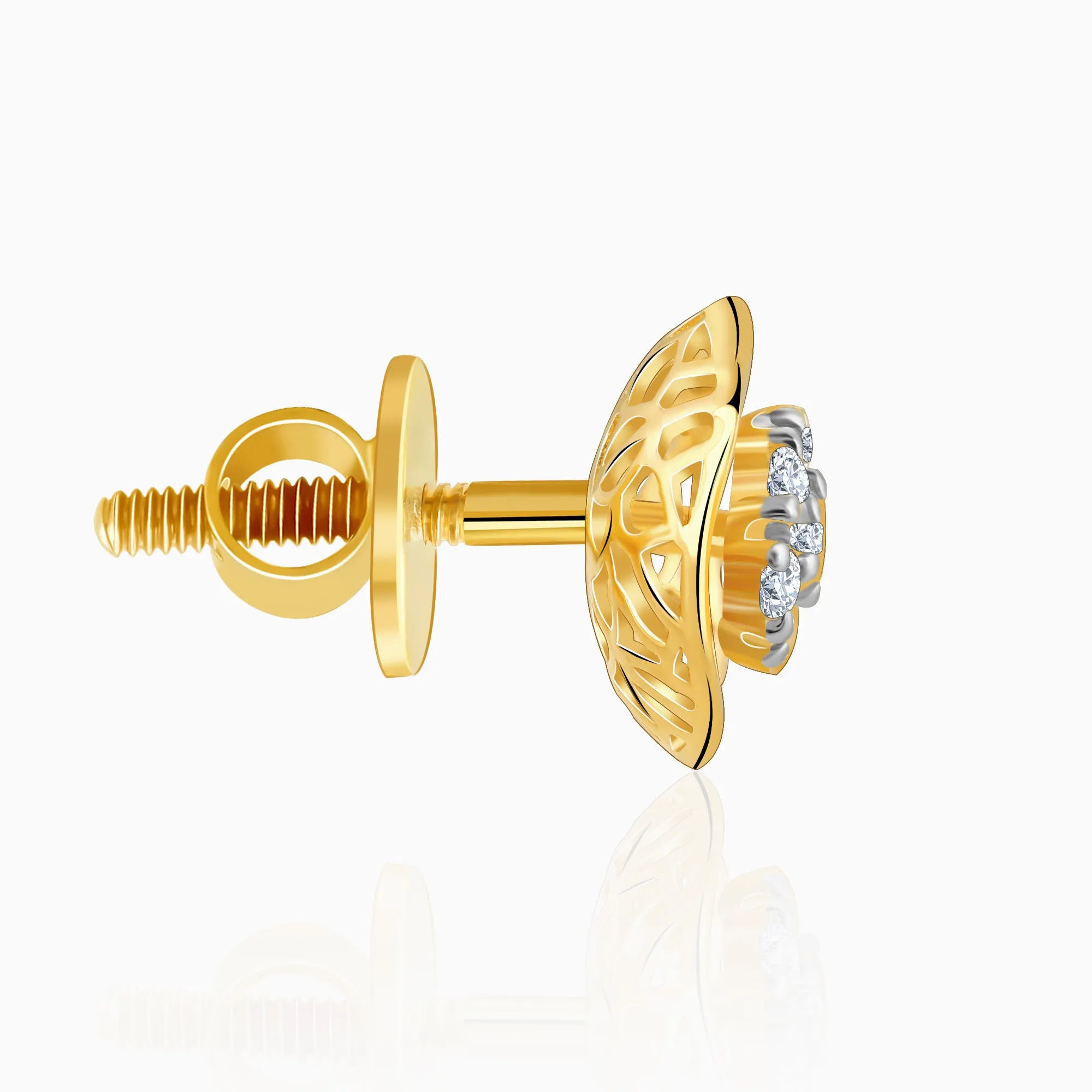 Gold Plethora Diamond Earrings