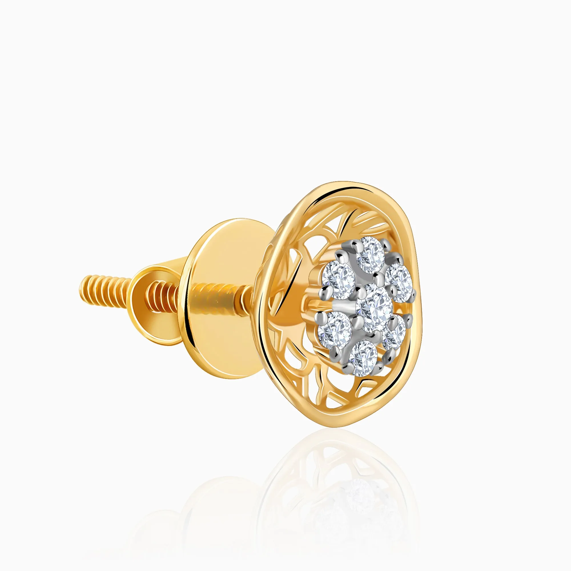 Gold Plethora Diamond Earrings