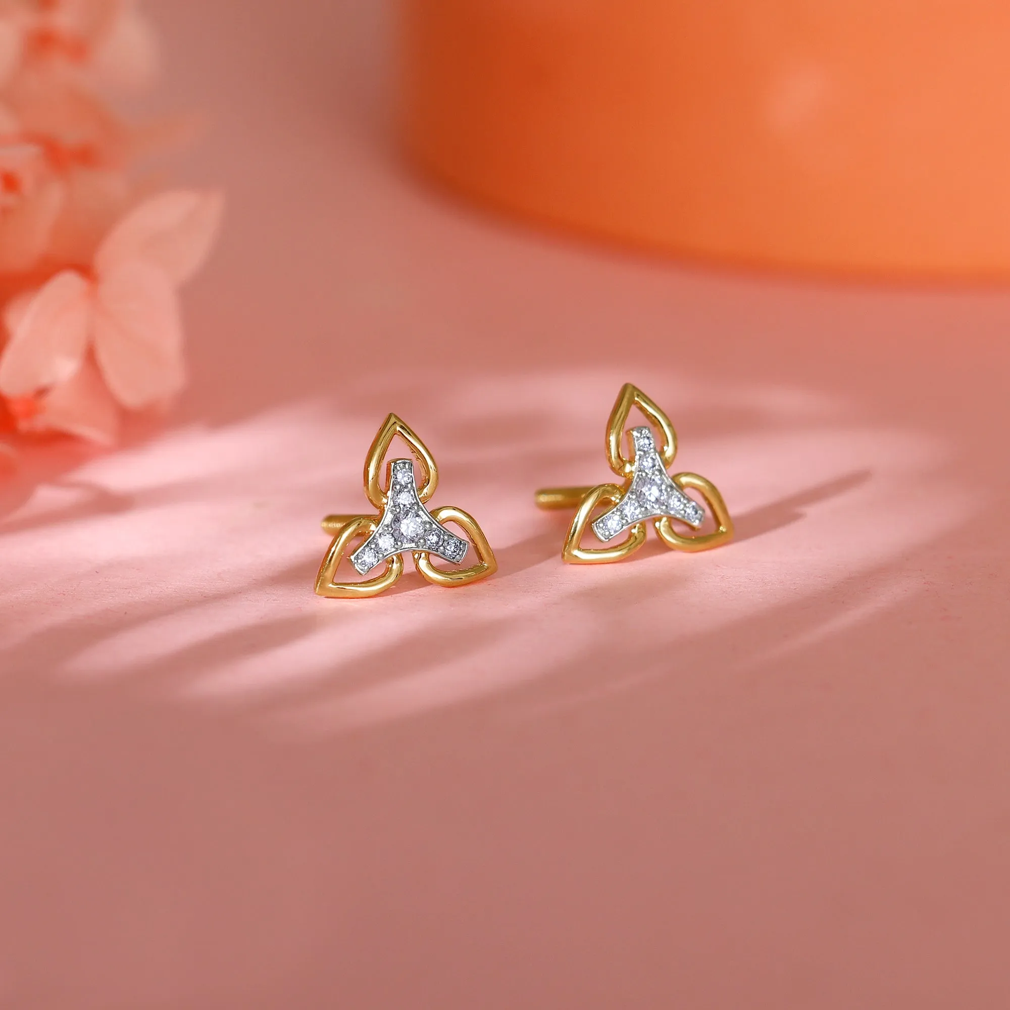 Gold Trilluxe Diamond Earrings