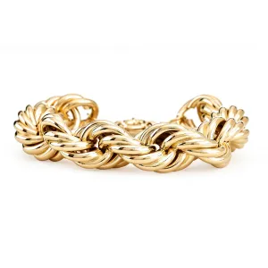 Gold Twist Chain Bracelet