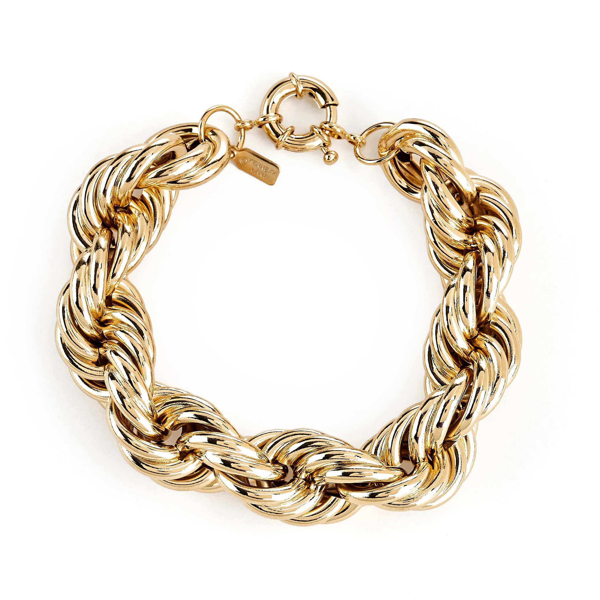 Gold Twist Chain Bracelet