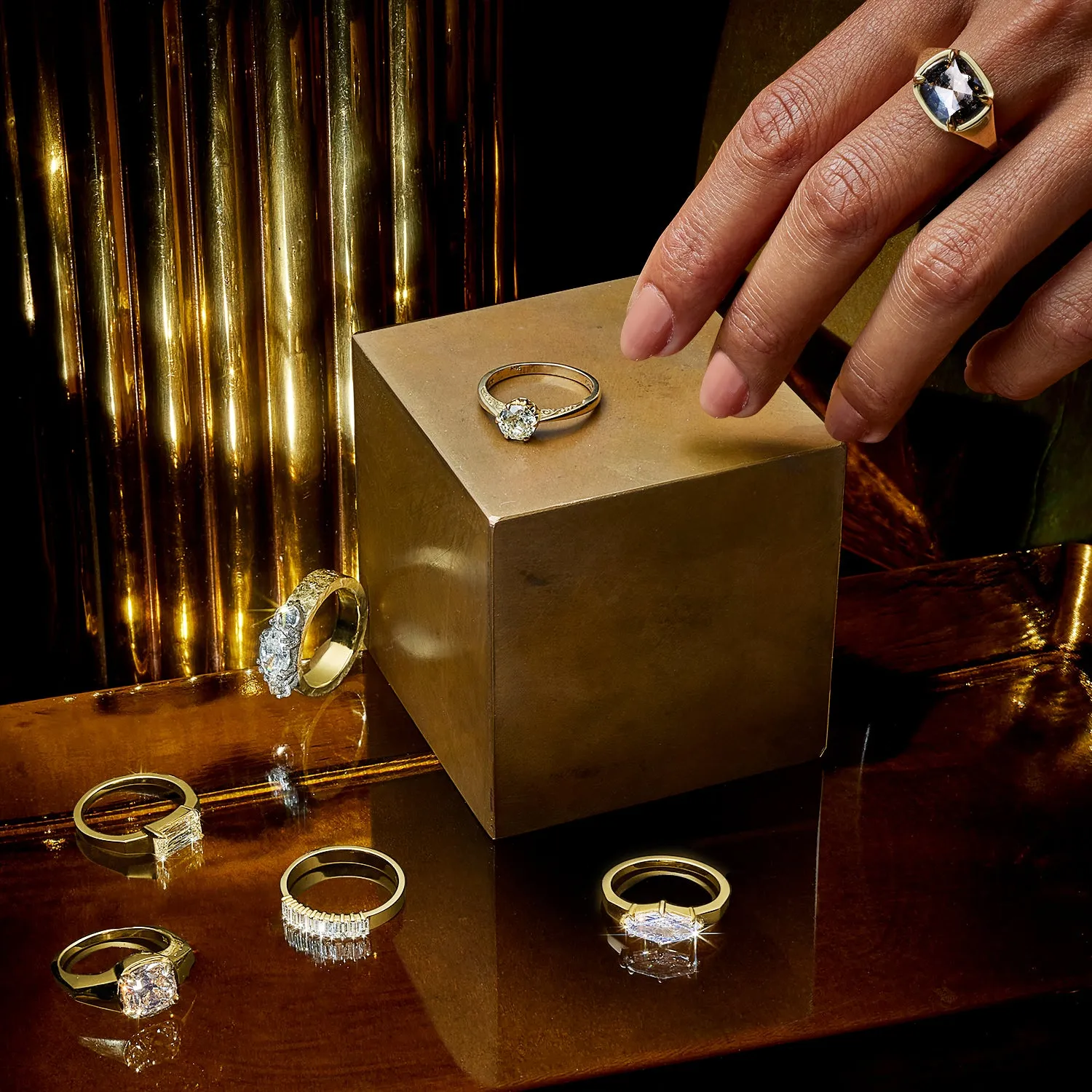 Golden Crown Jubilee Diamond Solitaire