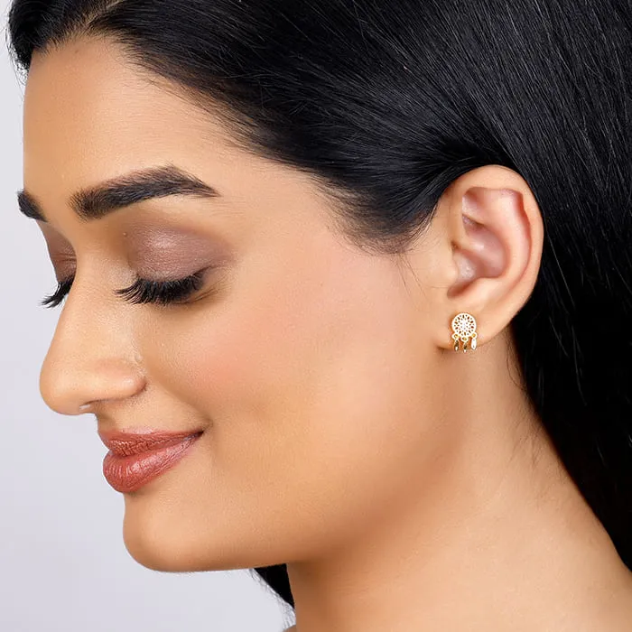 Golden Dreamcatcher Earrings