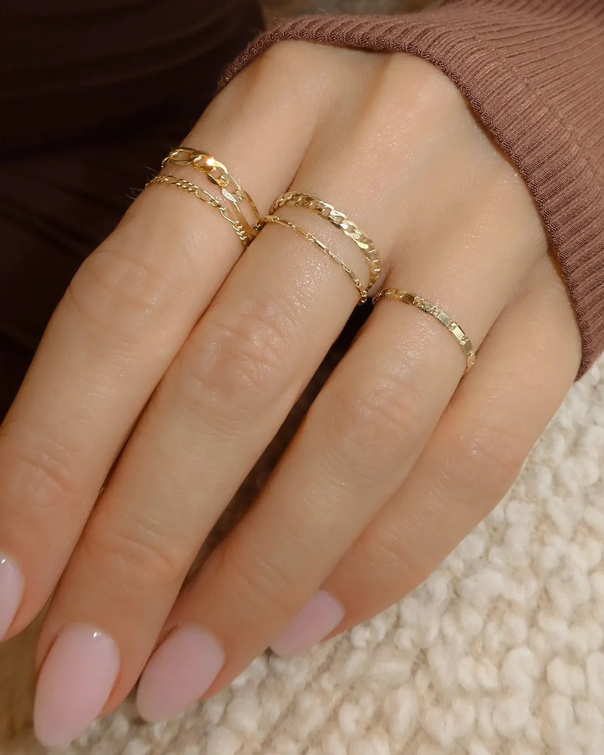 Golden Line Chain Ring