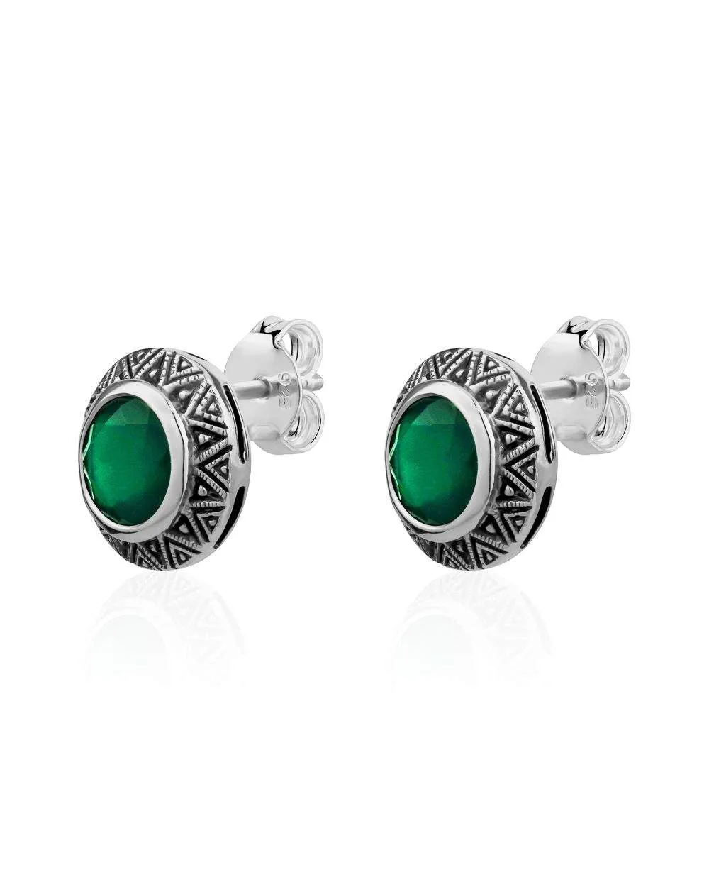 Green Onyx Studs