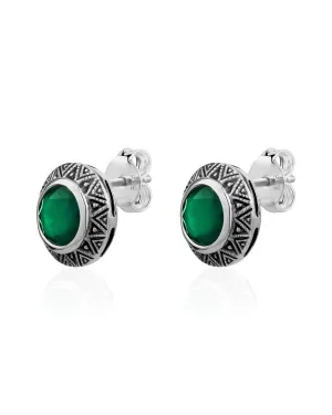 Green Onyx Studs