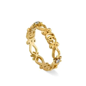 Gucci Flora 18ct Yellow Gold Diamond Ring D