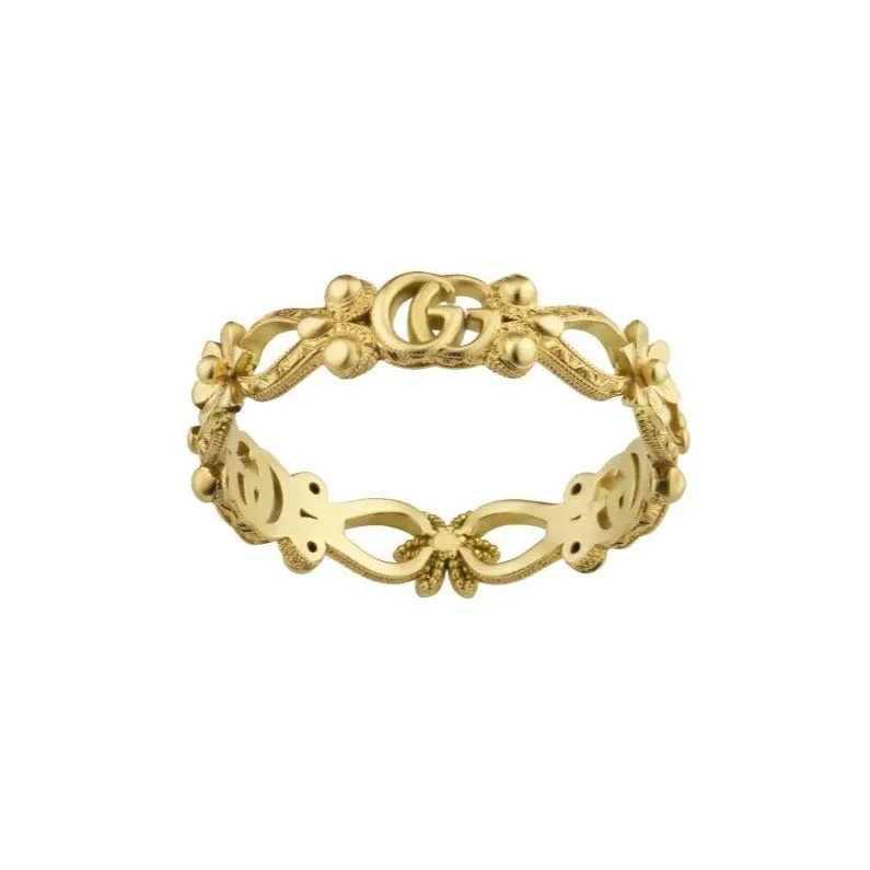 Gucci Flora 18ct Yellow Gold Diamond Ring D