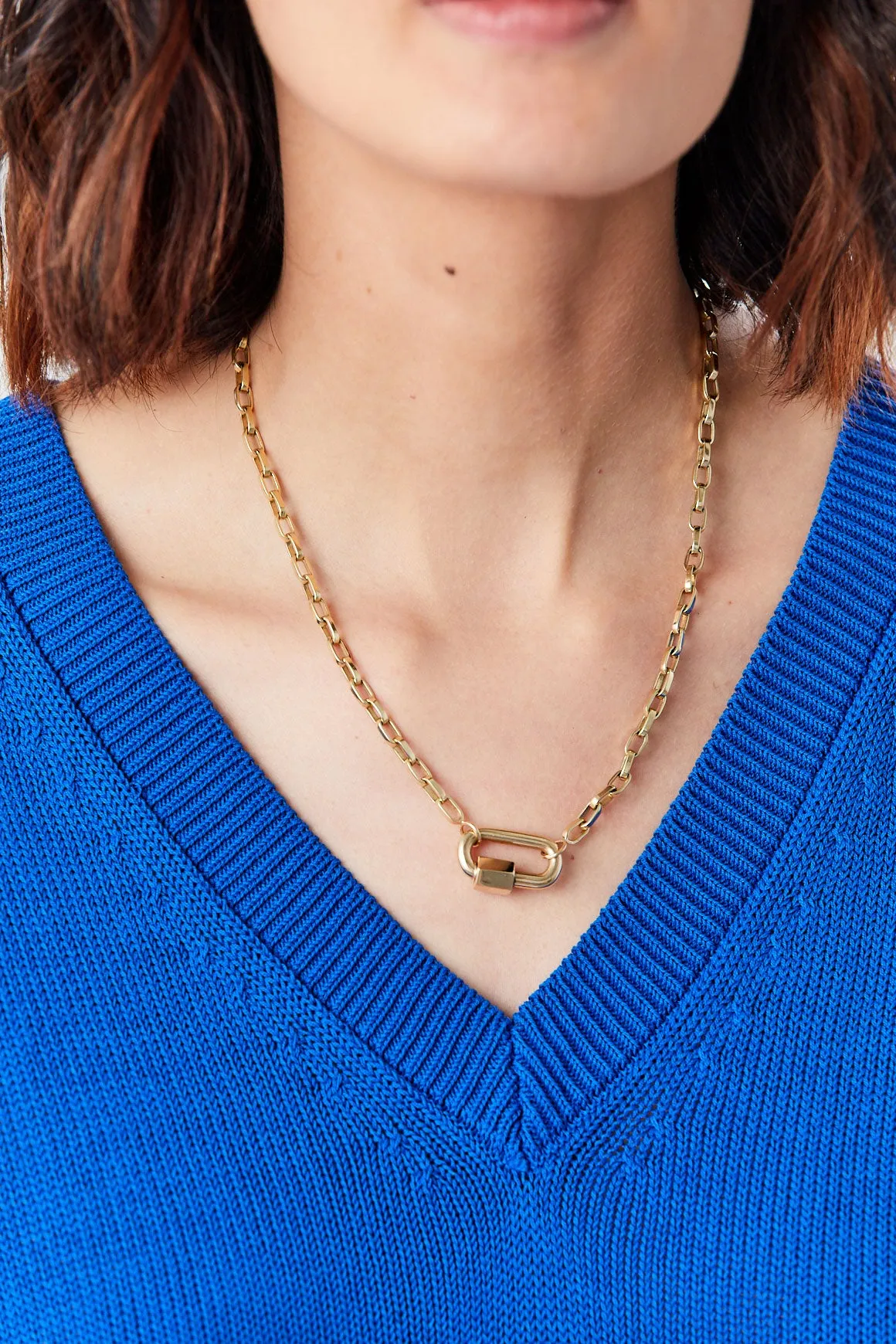 Handmade Biker Chain - 16", Yellow Gold