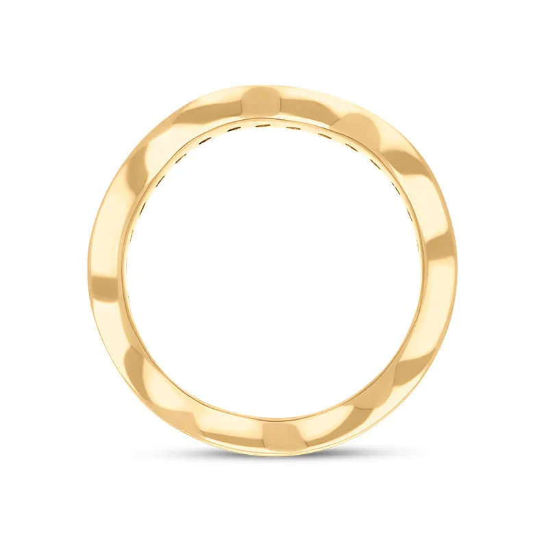 Hans D Krieger 18ct Yellow Gold 1.21ct Diamond Wave Eternity Ring