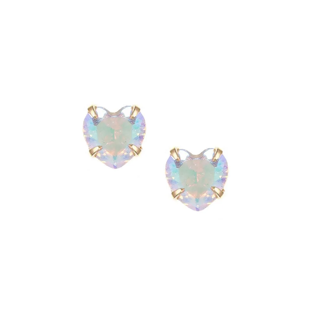 Heart Birthstone Earrings