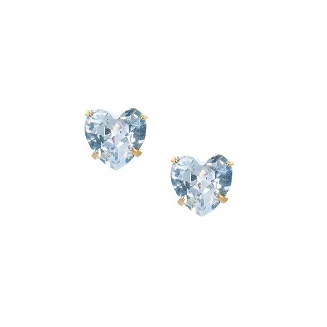 Heart Birthstone Earrings