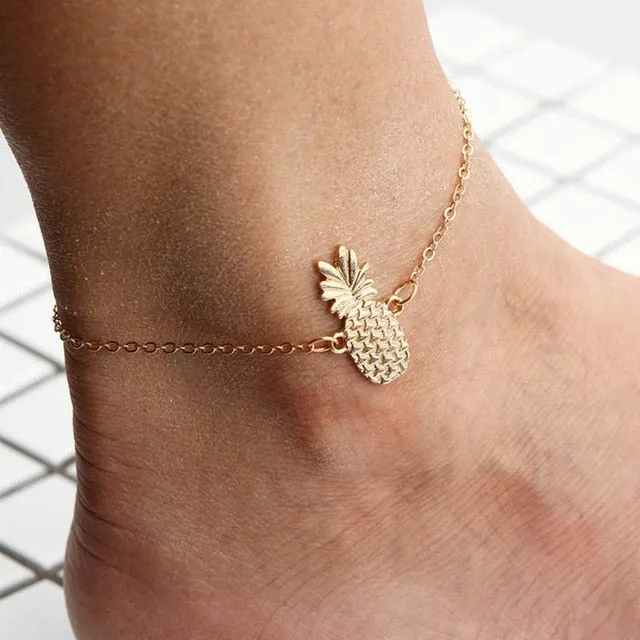 H:HYDE Fine Sexy Pendant Anklet For Woman Boho Geometric Ankle Bracelet Charm Bohemian Anklets Jewelry Summer Beach Party Gift