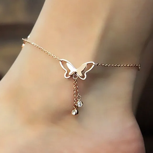 H:HYDE Fine Sexy Pendant Anklet For Woman Boho Geometric Ankle Bracelet Charm Bohemian Anklets Jewelry Summer Beach Party Gift