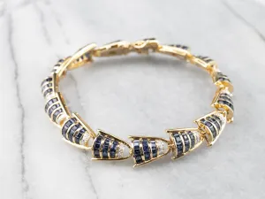 High Quality Sapphire and Diamond Bracelet