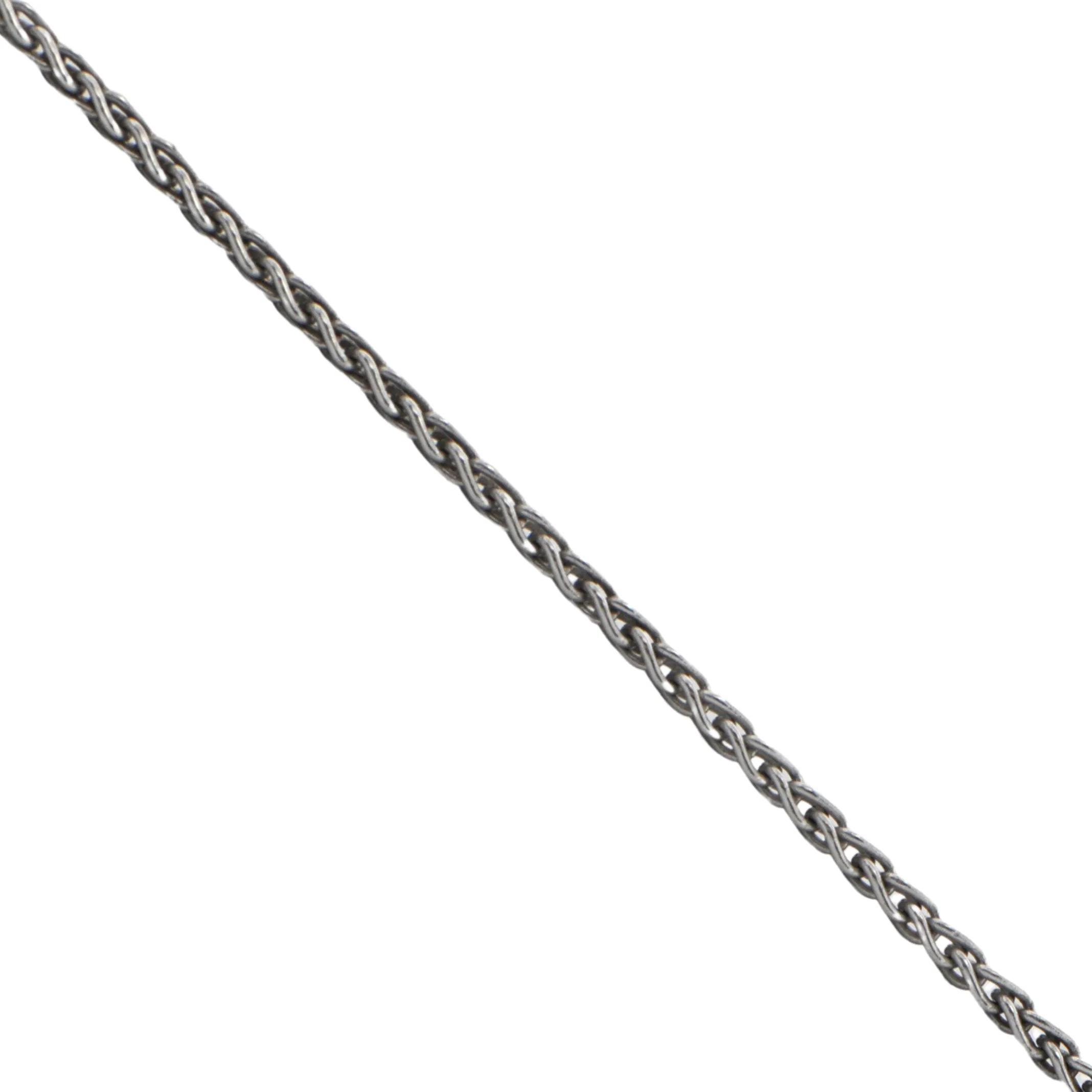 Italian 15 3/4" 18k White Gold Wheat Link Chain